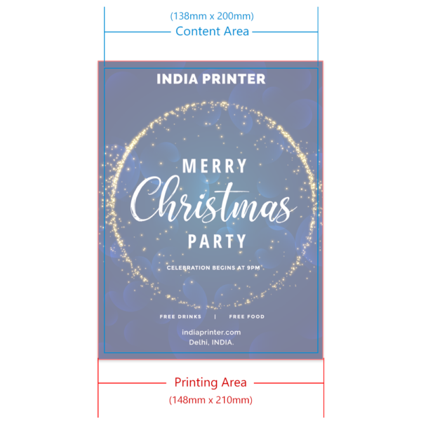 India Printer Invitation Cards Printing A5 Margins